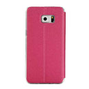 For Galaxy S7 Edge / G935 Horizontal Flip Leather Case with Holder & Call Display ID (Magenta)
