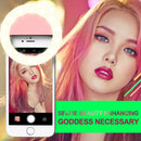 RK14 Anchor Beauty Artifact 3 Levels of Brightness Selfie Flash Light with 33 LED Lights, For iPhone, Galaxy, Huawei, Xiaomi, LG, HTC and Other Smart Phones(Pink)