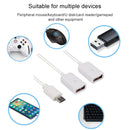 20cm Micro USB to Dual OTG Ports Cable