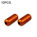 10 PCS Aluminum Metal Capsule Buckle Non Binding Shoe Lace Accessories (Orange)