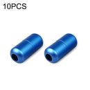 10 PCS Aluminum Metal Capsule Buckle Non Binding Shoe Lace Accessories (Blue)