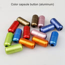 10 PCS Aluminum Metal Capsule Buckle Non Binding Shoe Lace Accessories (Black)