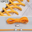 10 Pairs Elastic Metal Buckle without Tying Shoelaces(Orange)