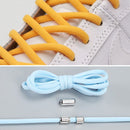 10 Pairs Elastic Metal Buckle without Tying Shoelaces(Pink Blue)