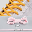 10 Pairs Elastic Metal Buckle without Tying Shoelaces(Pink)