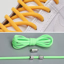 10 Pairs Elastic Metal Buckle without Tying Shoelaces(Green)