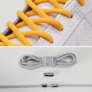 10 Pairs Elastic Metal Buckle without Tying Shoelaces(Grey)