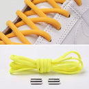 10 Pairs Elastic Metal Buckle without Tying Shoelaces(Lemon Yellow)