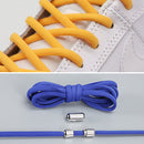 10 Pairs Elastic Metal Buckle without Tying Shoelaces(Blue)
