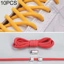 10 Pairs Elastic Metal Buckle without Tying Shoelaces(Red)