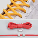 10 Pairs Elastic Metal Buckle without Tying Shoelaces(Red)
