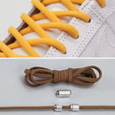 10 Pairs Elastic Metal Buckle without Tying Shoelaces(Brown)