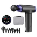 Fitness Mini Body Massage Band Massage Guns Portable USB Rechargeable Deep Tissue Muscle Massager With 8 Massage Heads & Portable Storage Bag, Specifications: Touch Screen(Black)