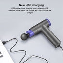 Fitness Mini Body Massage Band Massage Guns Portable USB Rechargeable Deep Tissue Muscle Massager With 8 Massage Heads & Portable Storage Bag, Specifications: Touch Screen(Black)