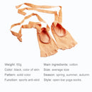 2 Pairs Ladies Lace-up Ballet Dancing and Yoga Anti-slip Toe Socks(Light Orange)
