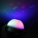 LED Laser Projector 3 color Night Light Alarm Clock