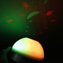 LED Laser Projector 3 color Night Light Alarm Clock
