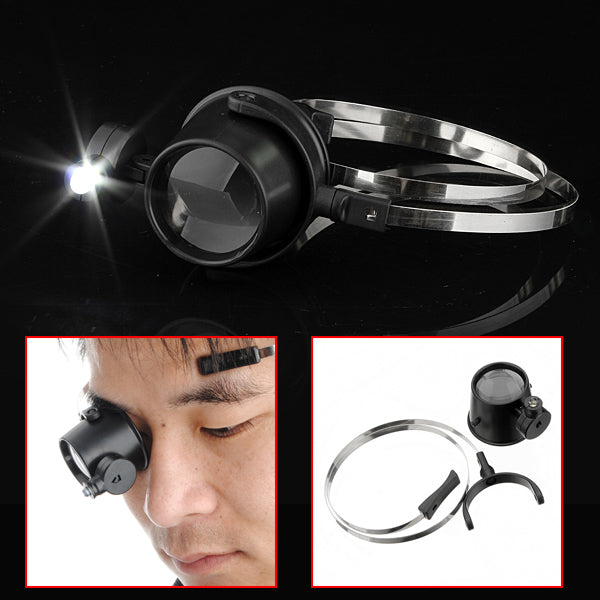 Illuminated 15X Magnifier LED Eye Loupe Repair Watches