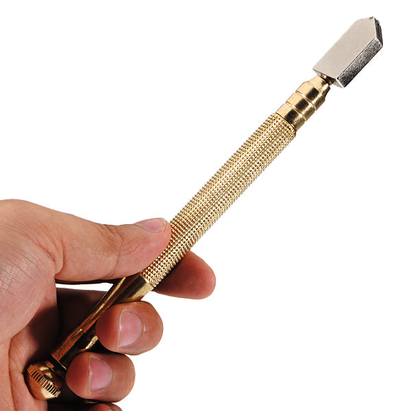 Oil Feed Anti Slip Handle Steel Blade Glass Cutter Tool