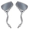 8mm 10mm Universal Motorcycle Chrome Skull Claw Side Rear View Mirrors