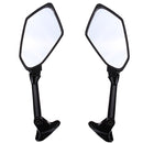 Motorcycle Side Mirror Black Diamond Pattern For KAWASAKI ZX6R ZX-6R 2009-2011