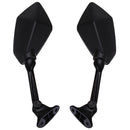 Motorcycle Side Mirror Black Diamond Pattern For KAWASAKI ZX6R ZX-6R 2009-2011