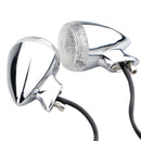 4pcs Front Rear LED Turn Lights Amber With 39mm Fork Clamp Silver For Harley