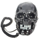 Unique Black Skull Skeleton Shaped Land Line Telephone