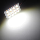 12 LED SMD Panel Interior Room Dome Door Car Light Wedge Bulb