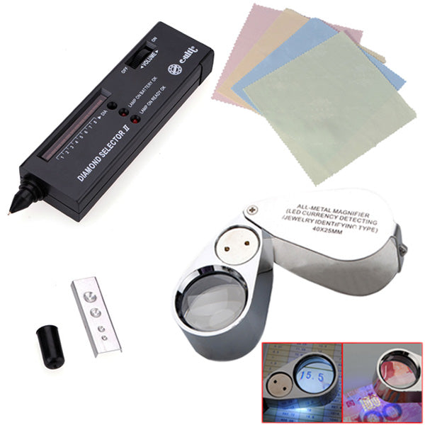 NEW 40X Metal Jeweller LED Microscope Magnifier Loupe  UV
