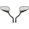 Chrome Motorcycle Skull Mirror For Harley Softail Dyna Black
