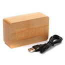 LED Wooden Wood Desktop AAA Digital Alarm Clock Night Light