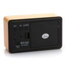 LED Wooden Wood Desktop AAA Digital Alarm Clock Night Light