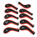 Set of 10 Golf Club Iron Head Cover Sleeve Protect Case