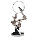 Third Hand Soldering Iron Stand Clamp Clip 2.5X Magnifying Magnifier Len Glass Tool