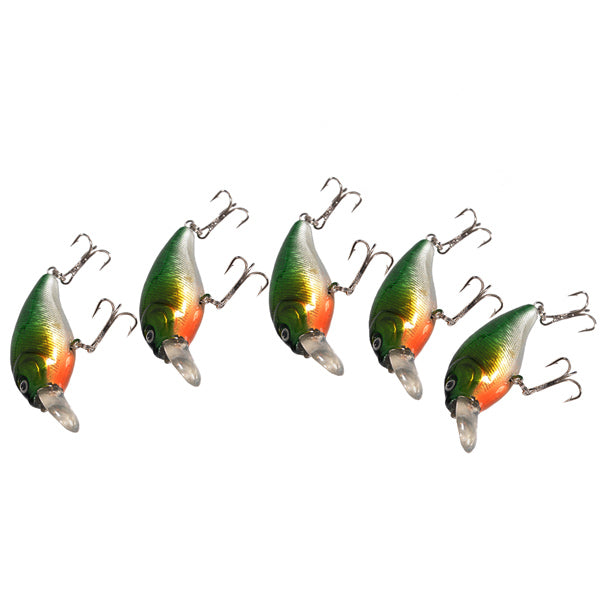 5Pics Fishing Lures Tackle VCM 3D Eyes Hook Swimbait Baits