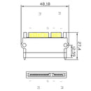 SATA 22Pin 7+15 Pin Male to SATA 22 Pin 7+15P Female Jack Convertor
