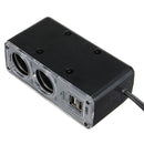 Double USB Port 2 Way Car Cigarette Lighter Socket Splitter Charger