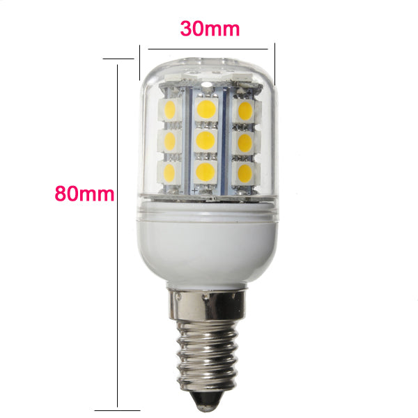 E14 5050 SMD 30 LED 3.2W Warm White 3500K Corn Bulb With Cover 220V