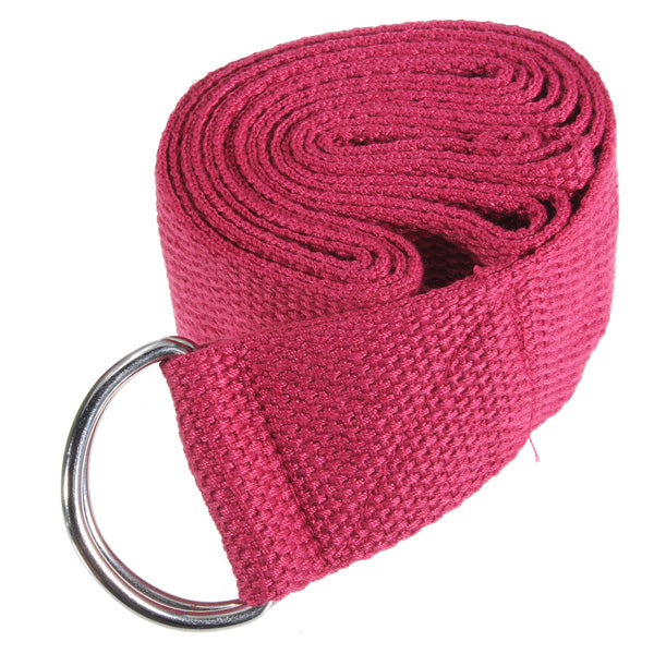 6FT Yoga Stretch Strap D-Ring Belt Fitness Training Strap Belt