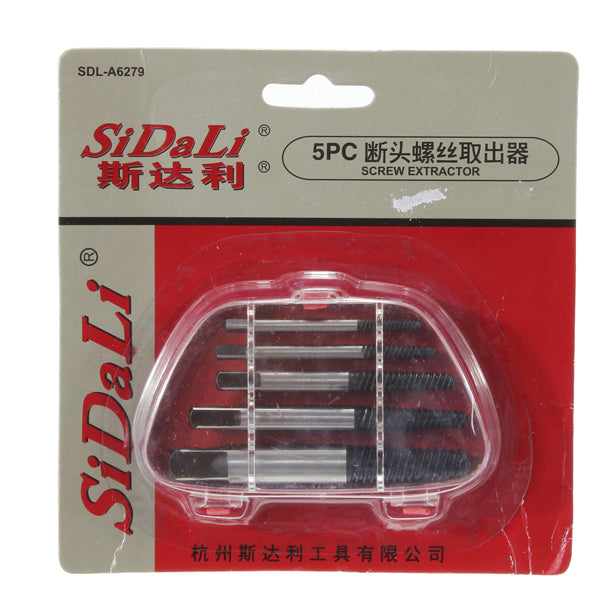 5pcs Damaged Nut Screw Extractor Set Bit Bolt Stud Remover Tool Kit 3MM-18MM
