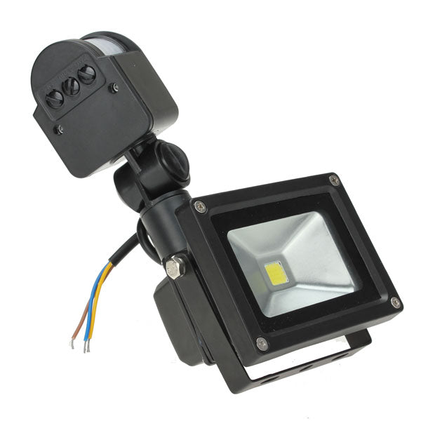 10W White 800LM PIR Motion Sensor Security LED Flood Light 85-265V