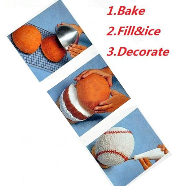 Creative 3D Sports Ball Shaped Cake Pan Baking Mold Set