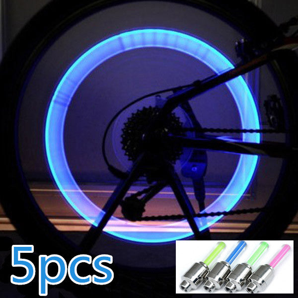 5x Bike Bicycle LED Wheel Lights Valve Lamp Valve Core Light