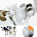 Creative Cup Double Glass Microwaveable Heat Milk Cup