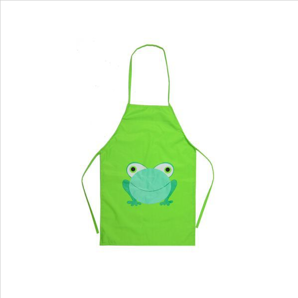 Childern Kids Cartoon Frog Printed Waterproof Costume Painting Apron