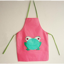 Childern Kids Cartoon Frog Printed Waterproof Costume Painting Apron