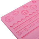 Pastry Cake Fondant Decorating Silicone Flower Bowknot Mold Mould Embossing Pad