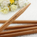 15 Sizes Bamboo Handle Carbonized Knitting Needle