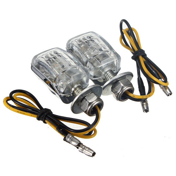 Amber 6 LED Mini Motorcycle Turn Lights Blinker Indicator